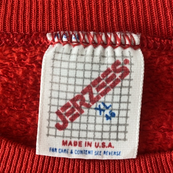 Vintage USA NEW YORK Sweatshirt Patriotic Red White & Blue Size XL (fits small) - Picture 3 of 8